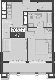 Продается 1-комн. квартира, 47 м²
