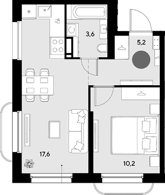 Продается 2-комн. квартира, 36.6 м²