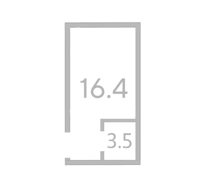 Продается 1-комн. квартира, 16.4 м²