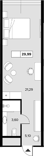 Продается 1-комн. квартира, 29.99 м²