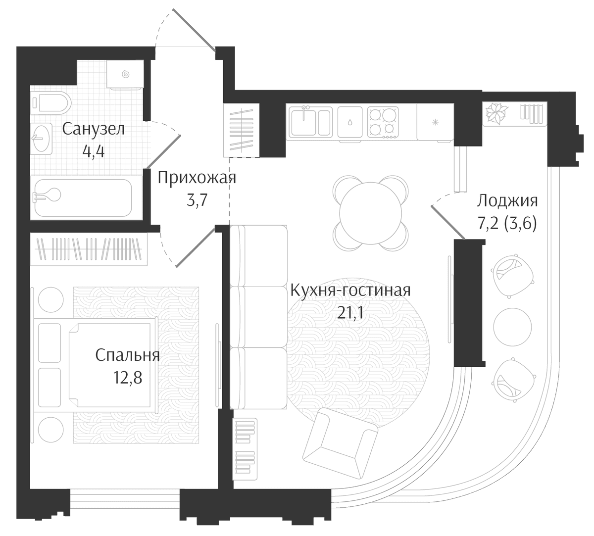 Продается 2-комн. квартира, 42 м²