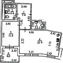 Продается 1-комн. квартира, 48.8 м²