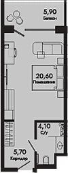 Продается 1-комн. квартира, 30.4 м²