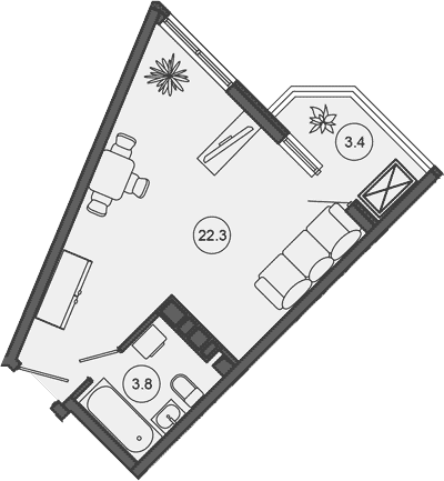 Продается 1-комн. квартира, 26.1 м²
