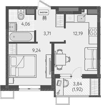 Продается 1-комн. квартира, 29.2 м²