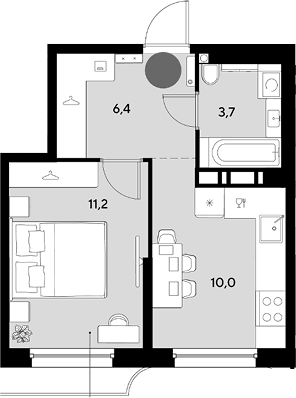 Продается 1-комн. квартира, 31.3 м²