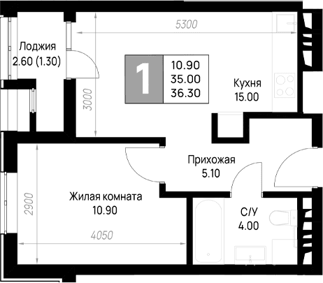 Продается 1-комн. квартира, 35 м²