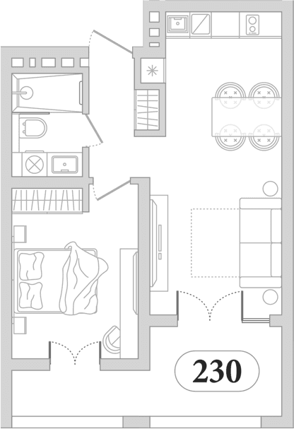 Продается 1-комн. квартира, 41.5 м²
