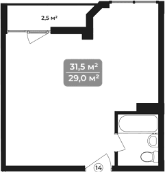 Продается 1-комн. квартира, 31.5 м²