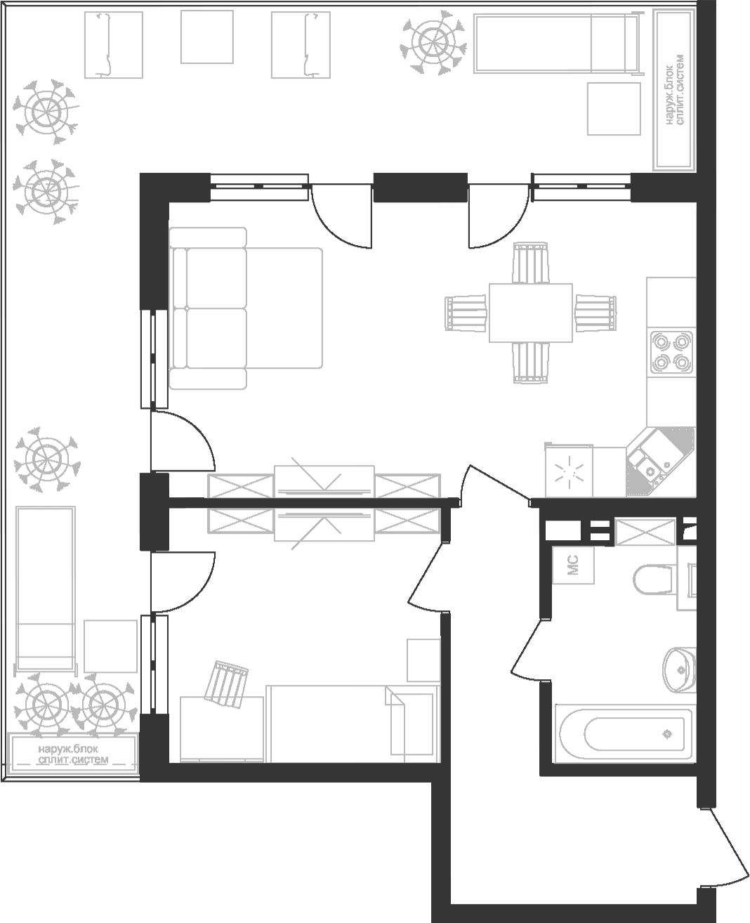 Продается 2-комн. квартира, 46.61 м²