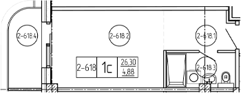 Продается 1-комн. квартира, 26.79 м²