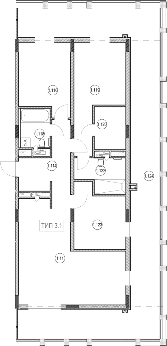 Продается 2-комн. квартира, 74.1 м²