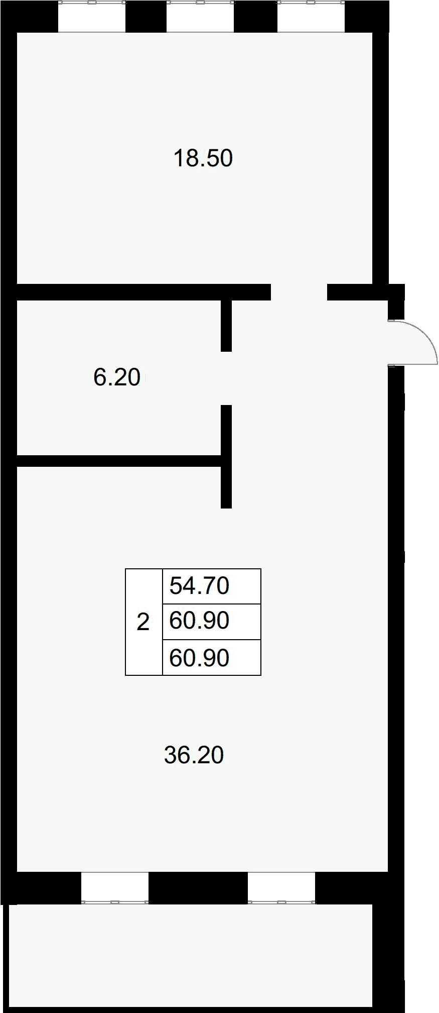 Продается 2-комн. квартира, 60.9 м²
