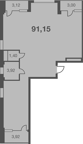 Продается 1-комн. квартира, 81.11 м²