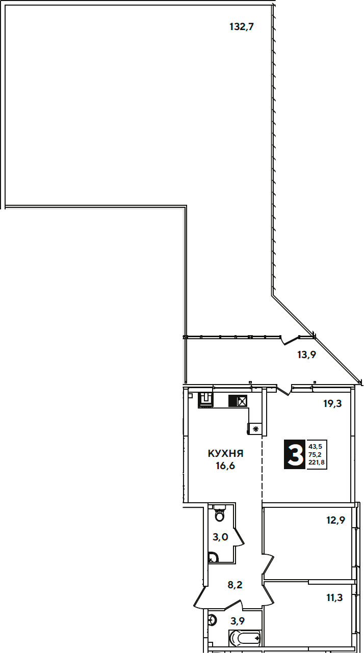 Продается 4-комн. квартира, 75.2 м²