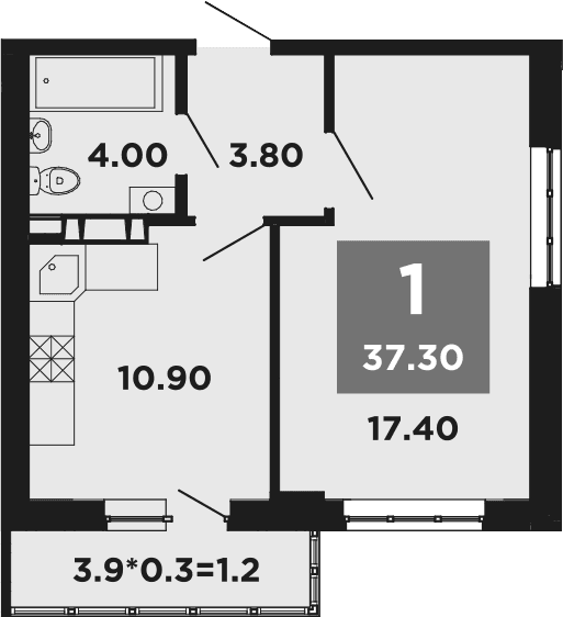 Продается 1-комн. квартира, 36 м²