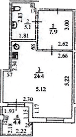 Продается 1-комн. квартира, 37.4 м²