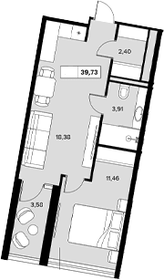 Продается 1-комн. квартира, 36.15 м²