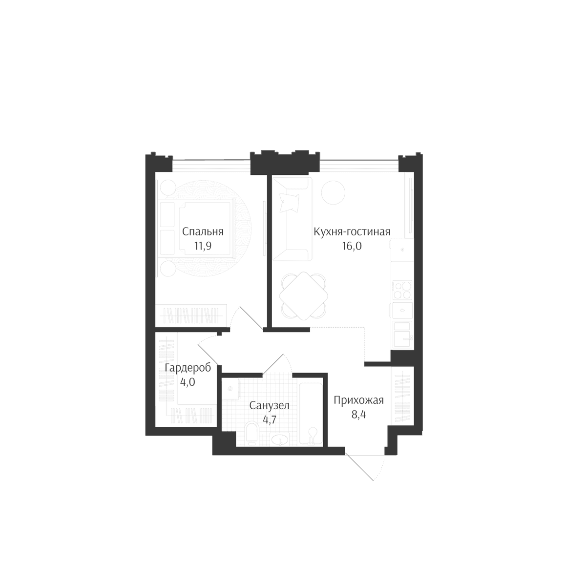 Продается 2-комн. квартира, 45 м²