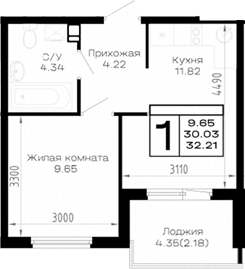 Продается 1-комн. квартира, 30.03 м²