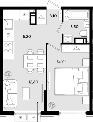 Продается 2-комн. квартира, 37.3 м²