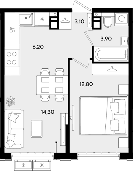 Продается 2-комн. квартира, 40.3 м²
