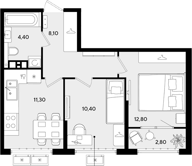 Продается 2-комн. квартира, 47 м²