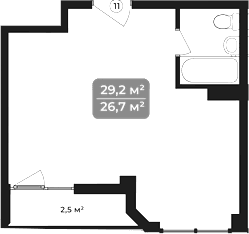 Продается 1-комн. квартира, 29.2 м²
