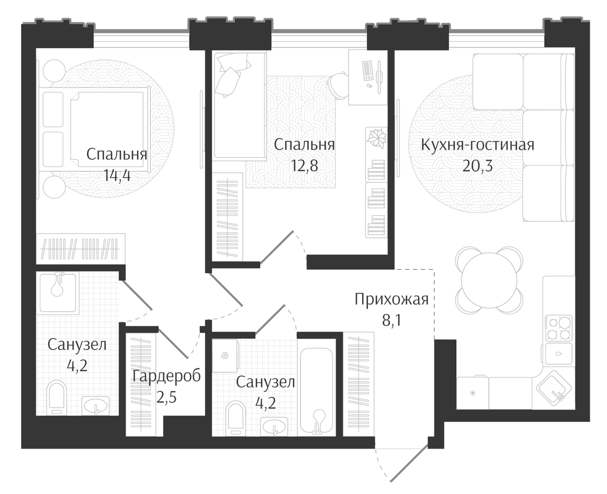 Продается 3-комн. квартира, 66.5 м²