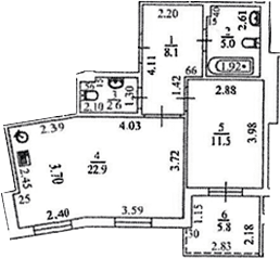 Продается 1-комн. квартира, 50.1 м²