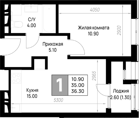 Продается 1-комн. квартира, 35 м²