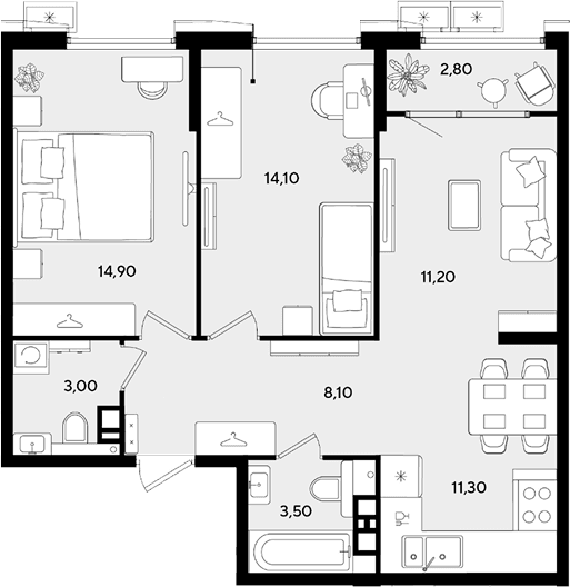 Продается 3-комн. квартира, 66.1 м²