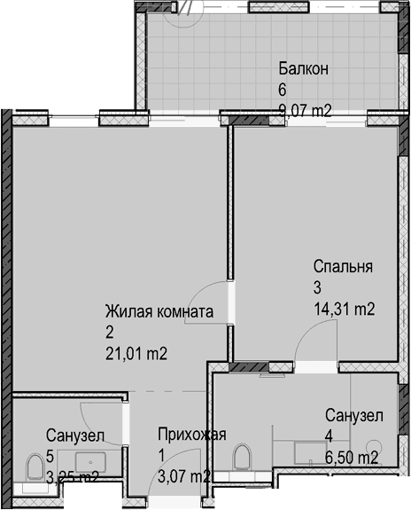 Продается 2-комн. квартира, 48.1 м²