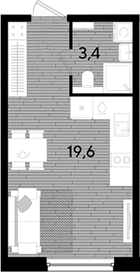Продается 1-комн. квартира, 23 м²