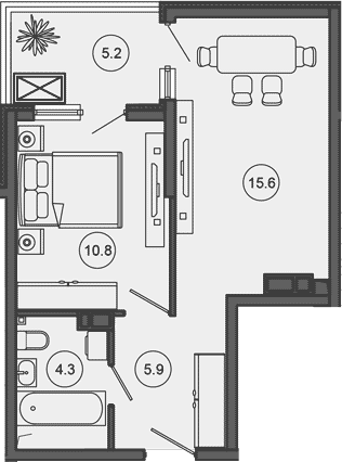 Продается 2-комн. квартира, 36.6 м²