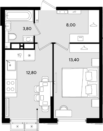 Продается 1-комн. квартира, 38 м²