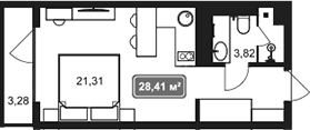 Продается 1-комн. квартира, 25.13 м²