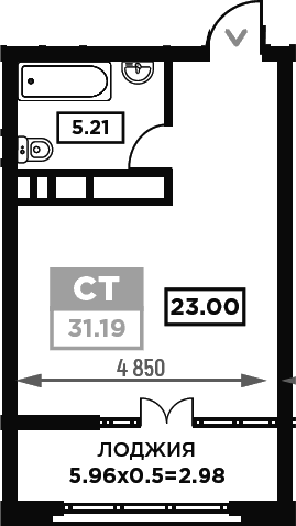 Продается 1-комн. квартира, 28.21 м²