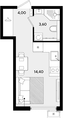 Продается 1-комн. квартира, 22 м²