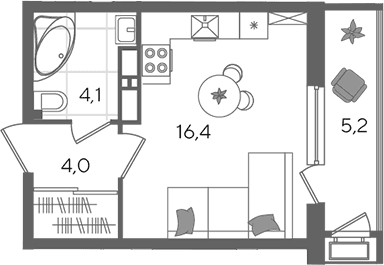 Продается 1-комн. квартира, 24.5 м²