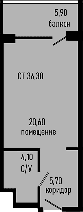 Продается 1-комн. квартира, 30.4 м²
