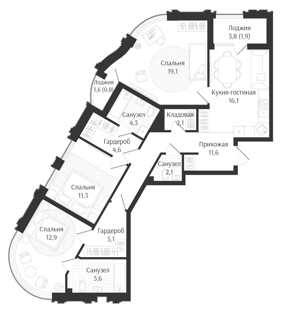 Продается 4-комн. квартира, 94.8 м²