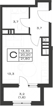 Продается 1-комн. квартира, 20.2 м²