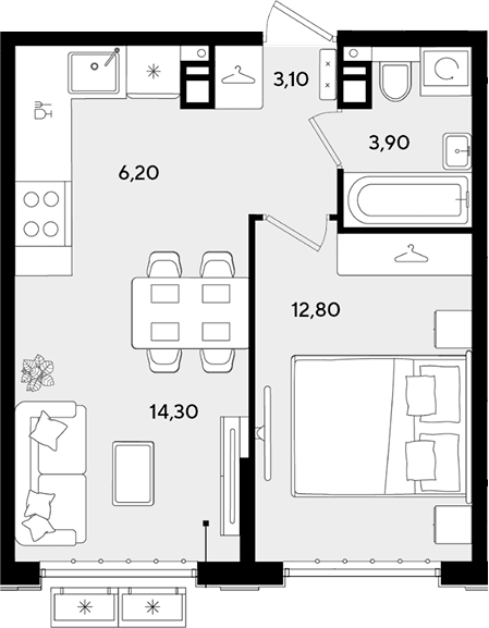 Продается 2-комн. квартира, 40.3 м²