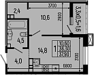 Продается 1-комн. квартира, 36.3 м²