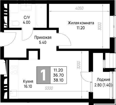 Продается 1-комн. квартира, 36.7 м²
