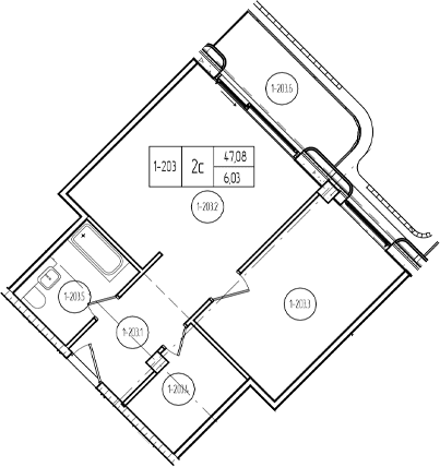Продается 2-комн. квартира, 51.03 м²