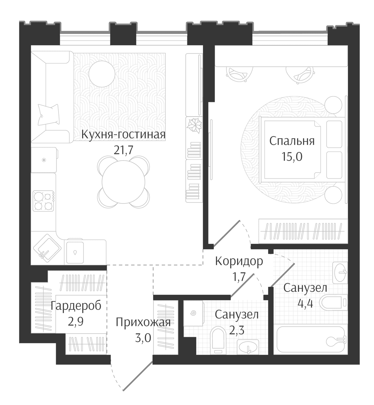 Продается 2-комн. квартира, 51 м²