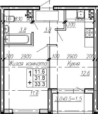 Продается 1-комн. квартира, 31.8 м²
