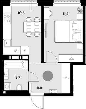 Продается 1-комн. квартира, 32.2 м²